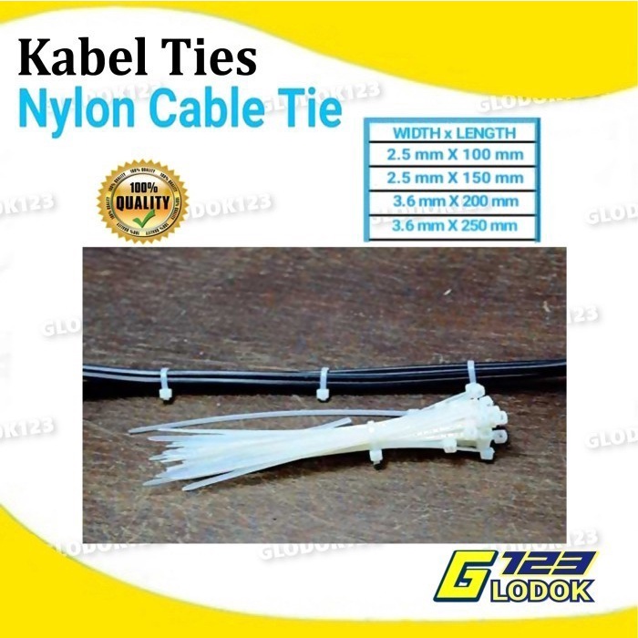 Pengikat kabel Kabel Tie Cable Nylon Ties (B)