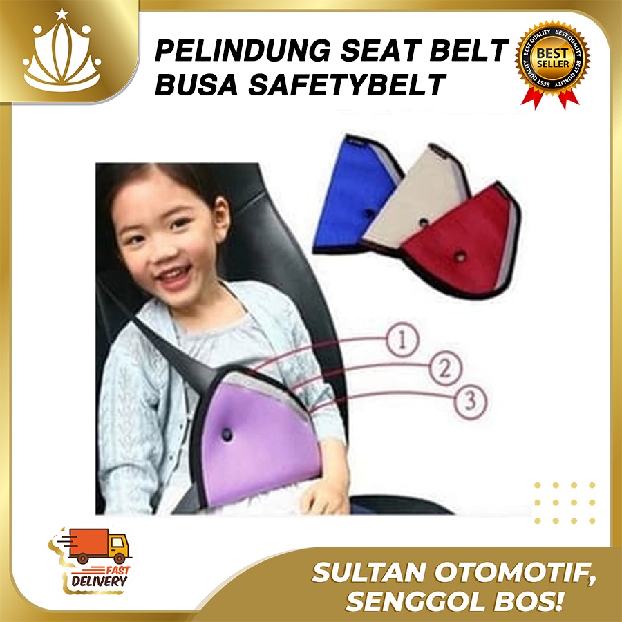 Safety Belt Mobil untuk Anak Lembut / Penahan Sabuk Mobil Anak BUSA