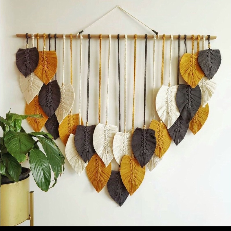 Hanging Macrame Daun Besar