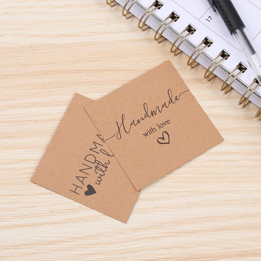 Suyo 50PCS Kartu Label Bahan Kertas Kraft DIY Untuk Dekorasi Hadiah