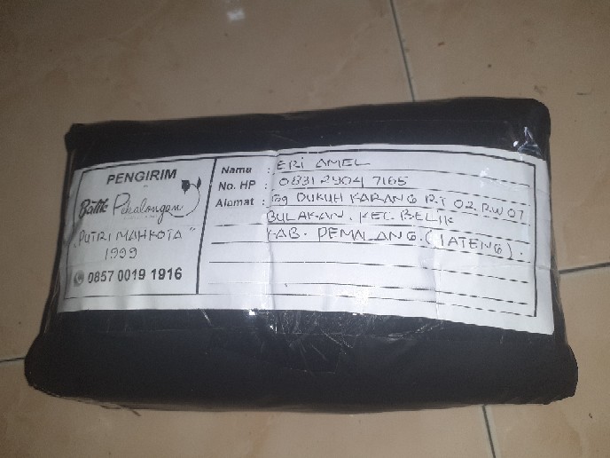 Hem Lengan Pendek Pari Wajik Biru Mete Kecubung Oridwi