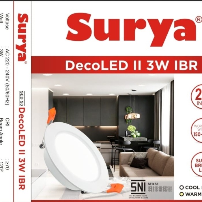 Led Panel Surya IBR 3W / Downlight LED surya ibr 3watt