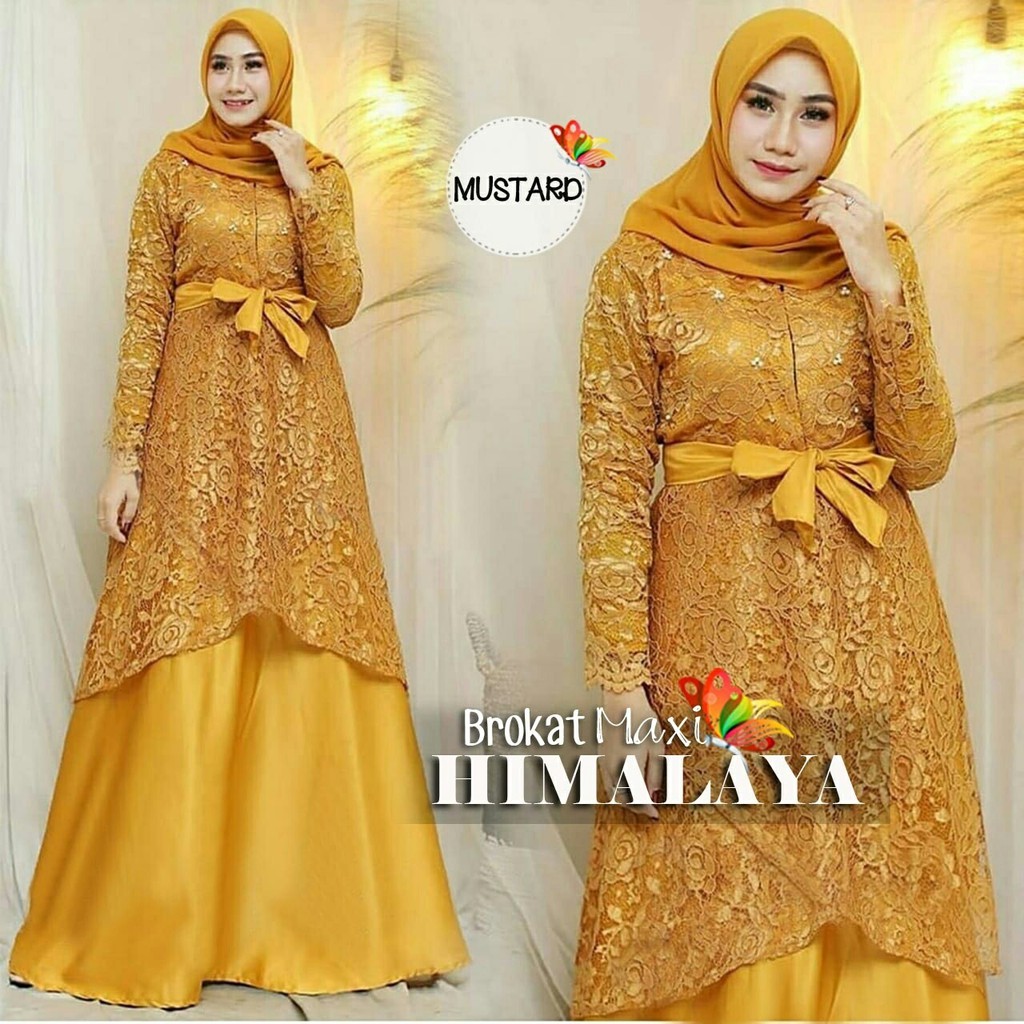 Dress Hamilan - Baju Wanita - Dress Muslim Brukat Wanita Terbaru