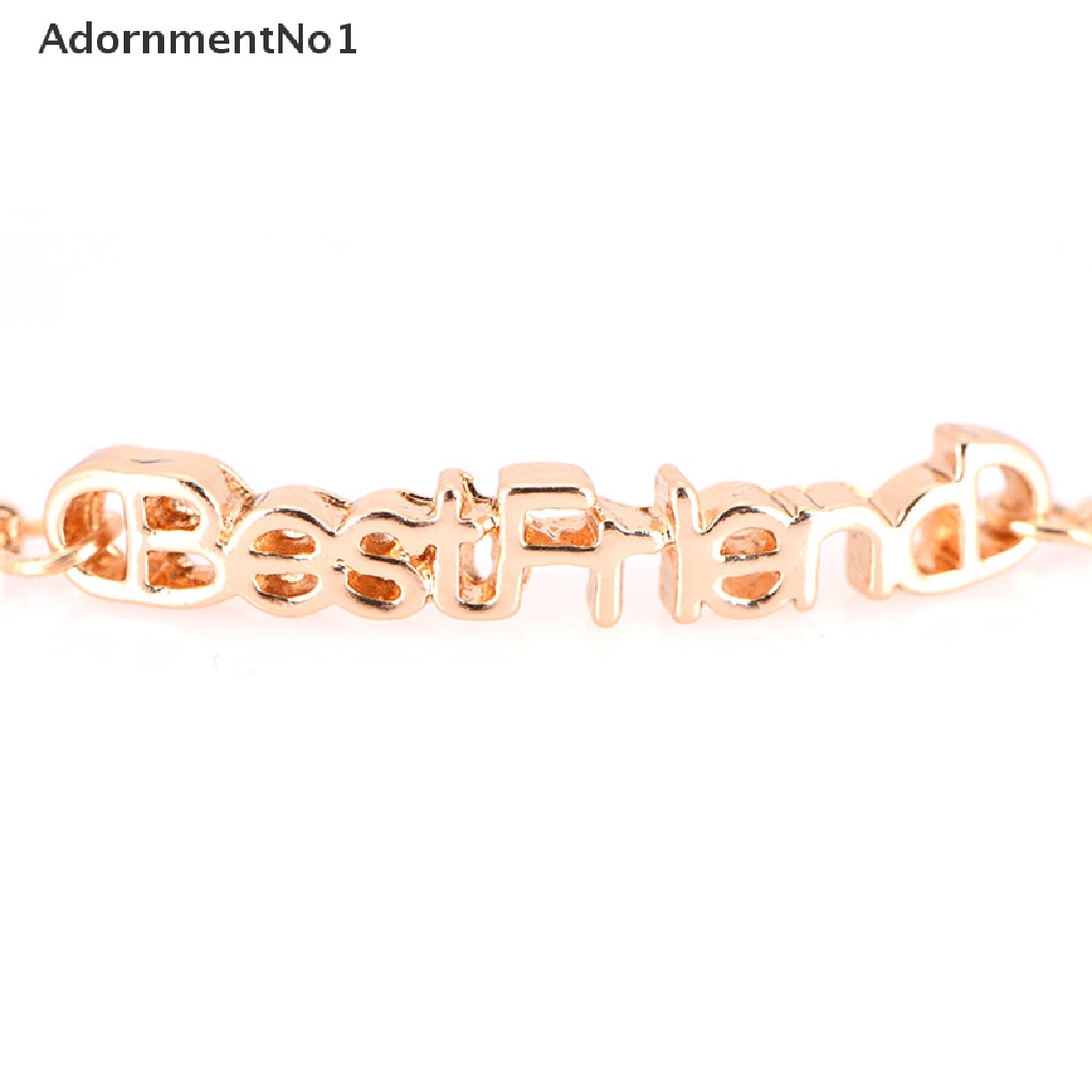 (AdornmentNo1) Gelang Tangan / Kaki Rantai Motif Tulisan Best Friend Untuk Perhiasan Wanita / Hadiah