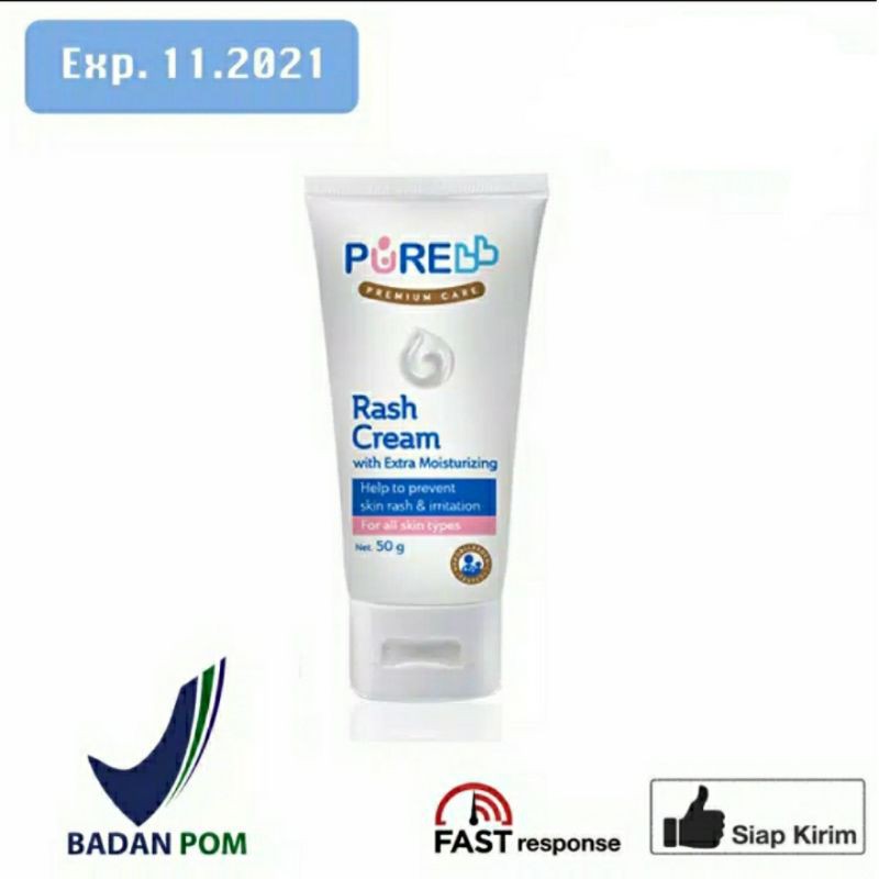 Jual Pure Baby Rash Cream 50 Gr Krim Iritasi Kulit Bayi Shopee Indonesia