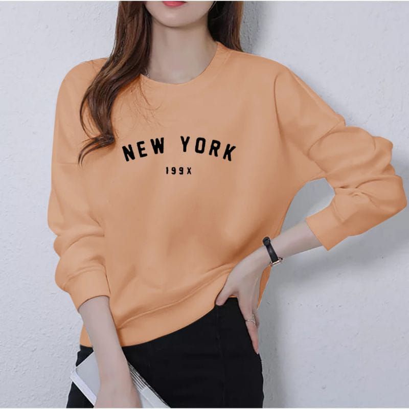 baju lengan panjang wanita new york kaos distro keren unggulan / kaos terlaris