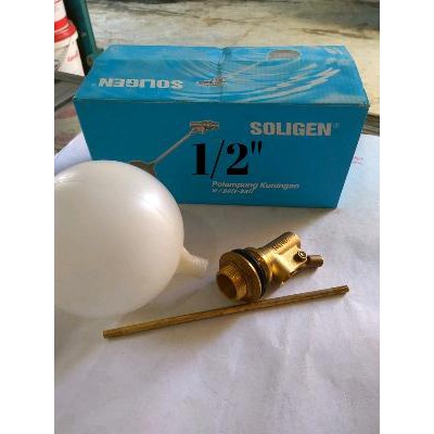 Jual Pelampung Bola kuningan Soligen Drat Setengah Toren Bak Pam Diskon