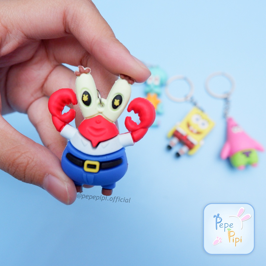 Gantungan Kunci Spongebob Patrick squidward Mr.Krabs Bikini Bottem Ganci Keychain Hiasan Tas sponbob sponsbob petrik