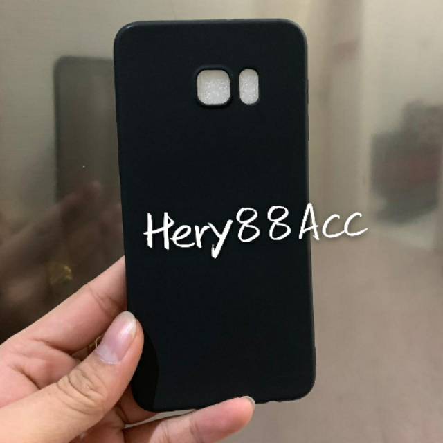 Case Slim Matte Samsung Galaxy S6 Edge Plus Soft Case - Black