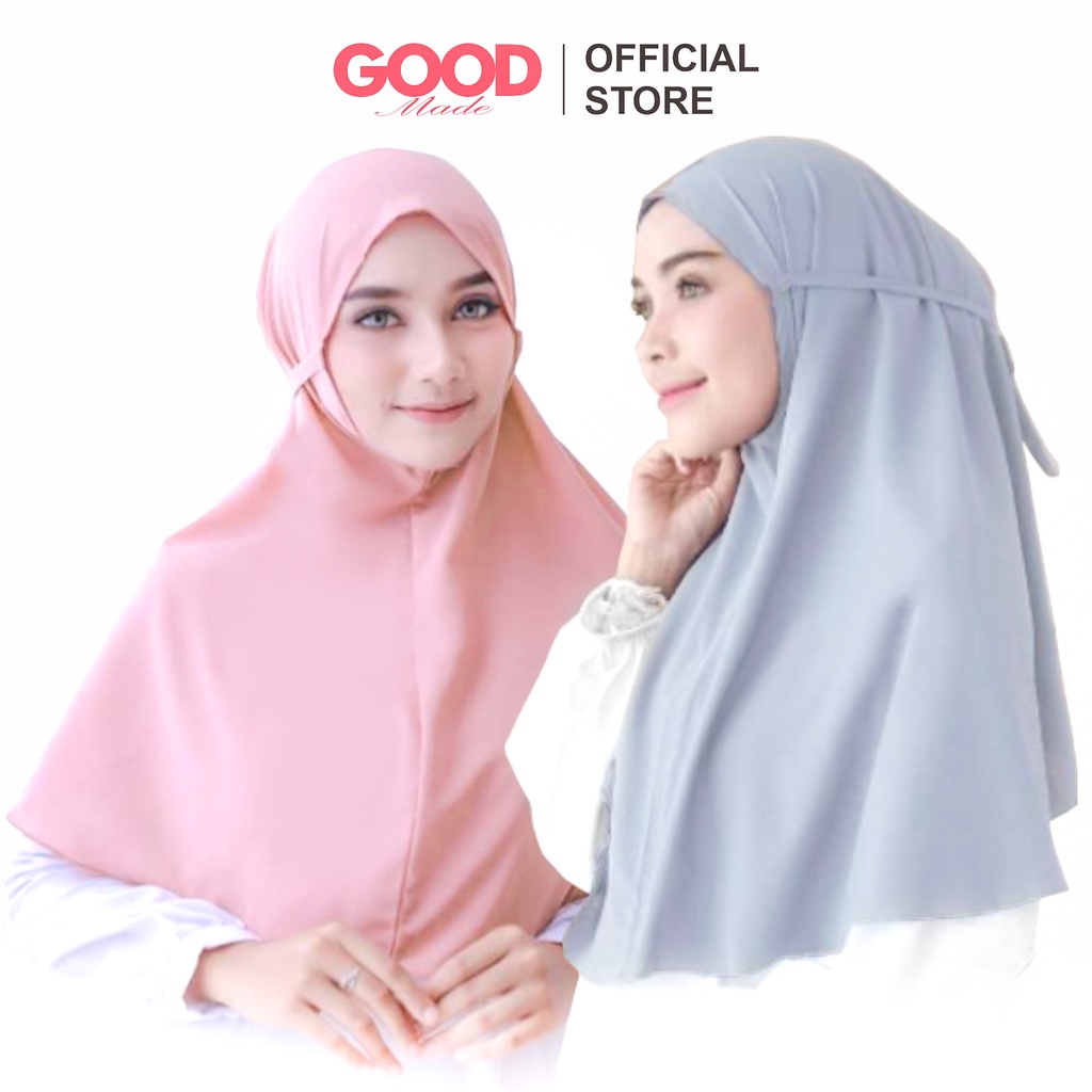 GOOD MADE - Kerudung Bergo Tali | Bargo Maryam | Khimar Instant | Diamon Khimar Premium Quality | COD