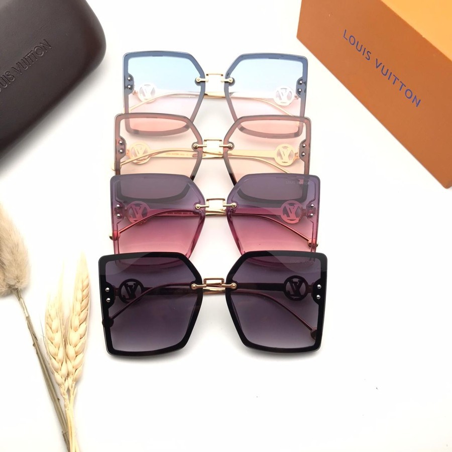 *COD* Kacamata Hitam Fashion Pria Wanita Louiss Vuitonn LV Sultan Terlaris (Full Set)