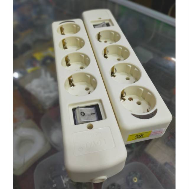 Stop Kontak Arde 4 Lubang Loyal + Switch On Off