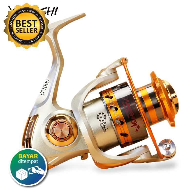 PROMO MURAH CUCI GUDANG Reel Pancing Spinning 12 Ball Bearing [Bisa COD]  Reel Pancing Full Besi Mur