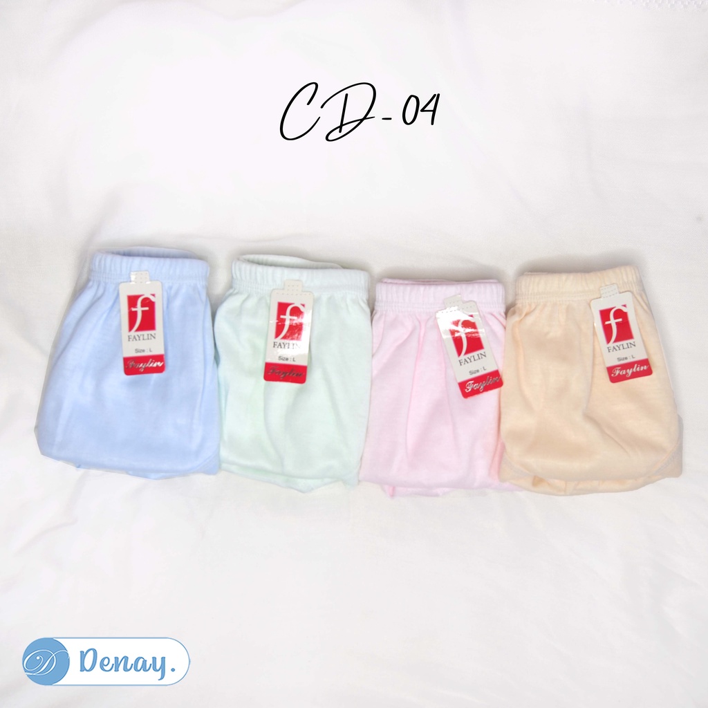 Tokodenay - Celana Dalam Wanita Faylin - CD Polos Jumbo Cotton Premium Quality - Isi 6 Pcs