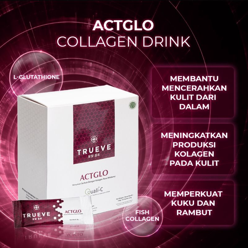 TRUEVE ACTGLOW COLLAGEN DRINK/Minuman Collagen Halal