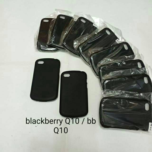 Case Blackberry Q10  BB q10 full black silikon softshell softcase