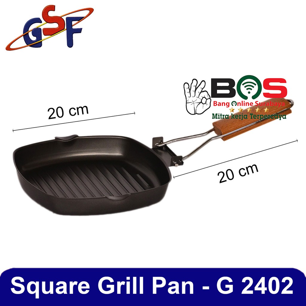 Square Grill Pan GSF G2402 GSF-G2402 Bakaran Sate Panci Grill Pan