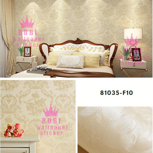 Wallpaper Sticker Motif Bunga samar Kuning 81035-F10 / Wallpaper New 2020 / Ukuran 9mx45cm