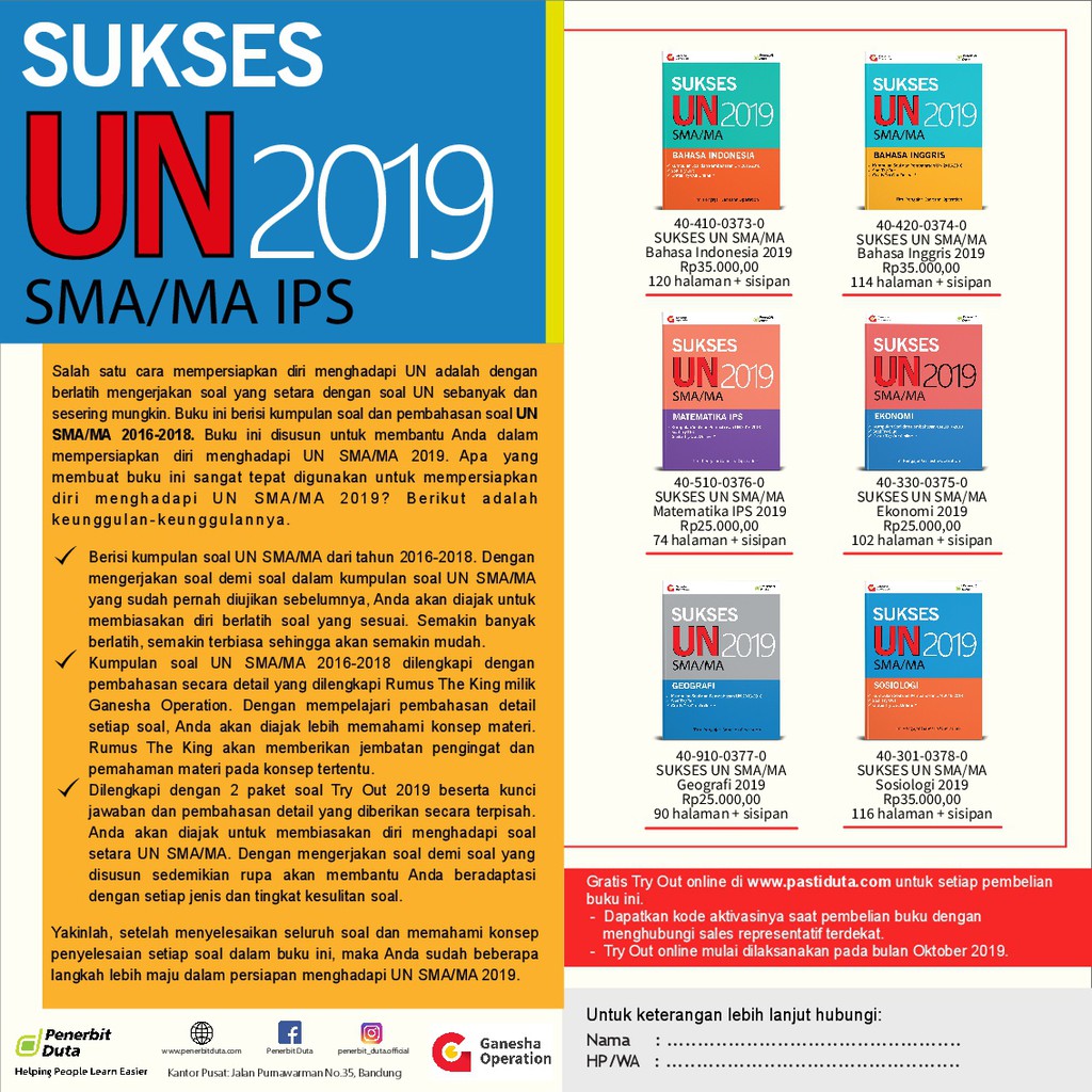 Paket Sukses Un 2019 Sma Ma Jurusan Ips Shopee Indonesia