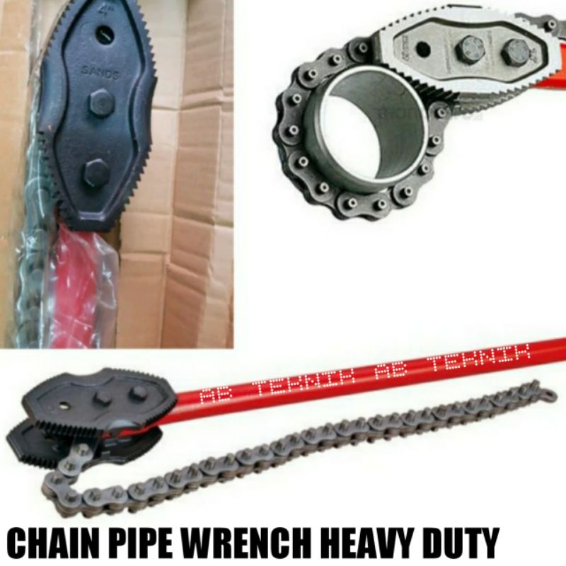 kunci pipa model rantai 16 inch sands chain pipe wrench kunci rantai pipa kunci pipa rantai