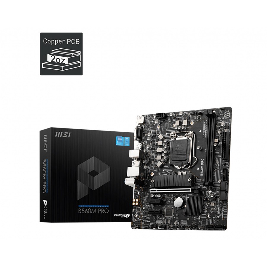 MSI B560M PRO Motherboard (DDR4, LGA1200) Garansi Resmi