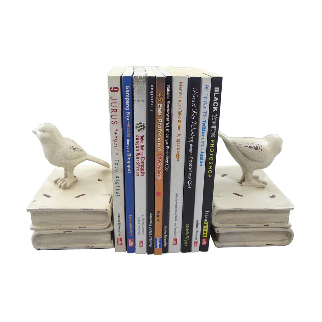 

Pembatas buku/Book End White Brid