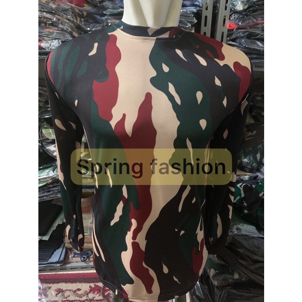 Kaos Dryfit Loreng Kopassus Tangan Panjang - Kaos Loreng Kopassus Dryfit - Kaos Kopasus Dryfit