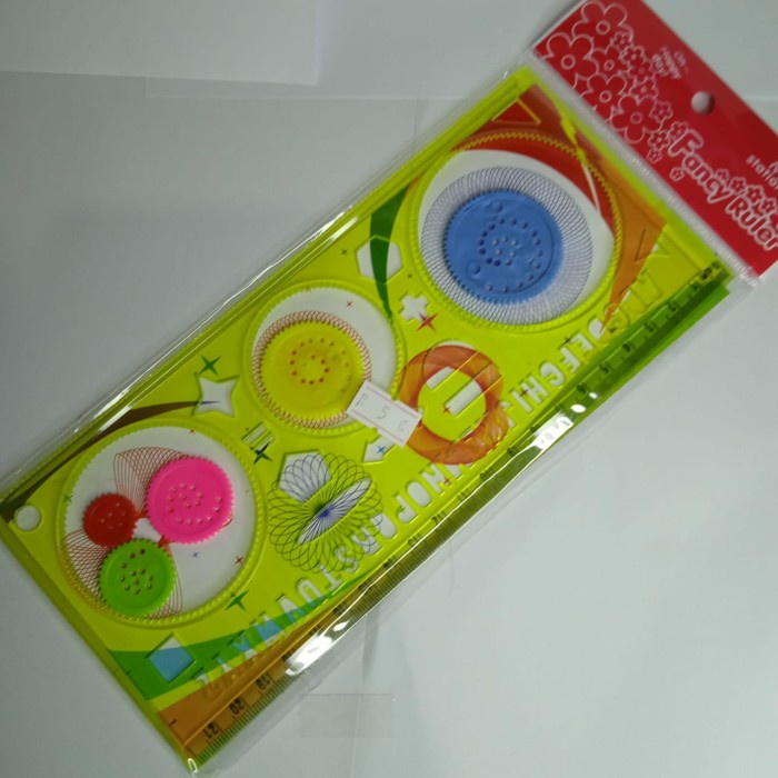 

penggaris gambar pola bunga batik pattern ruler
