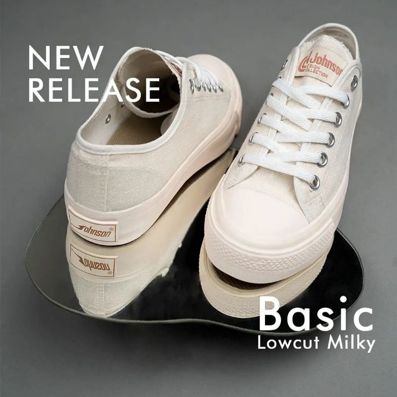 Sepatu johnson basic milky low cut - jhonson original