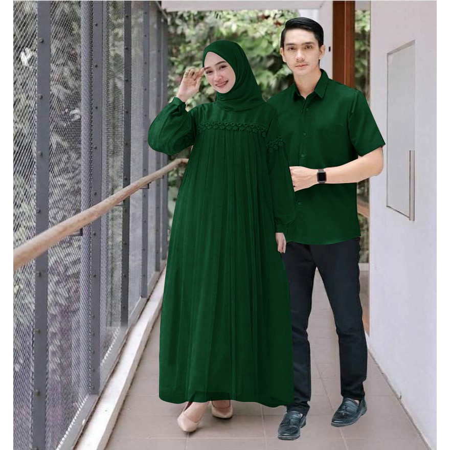 COUPLE CP NURAINI RENDA TILE MOSCREPE (ADA KEMEJA SAJA) HM ADA VIDEO REAL PICT HM