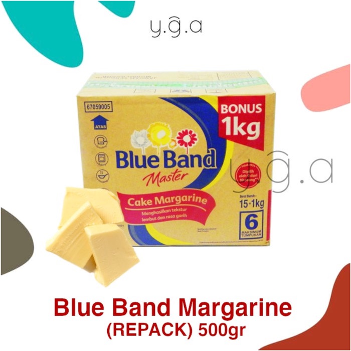 

butter-mentega- blue band master cake margarine / margarin (repack) 500gr -mentega-butter.