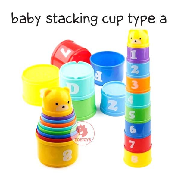 Zoetoys Baby Stacking Cup | Mainan Susun Gelas Bayi Anak | Edutoys