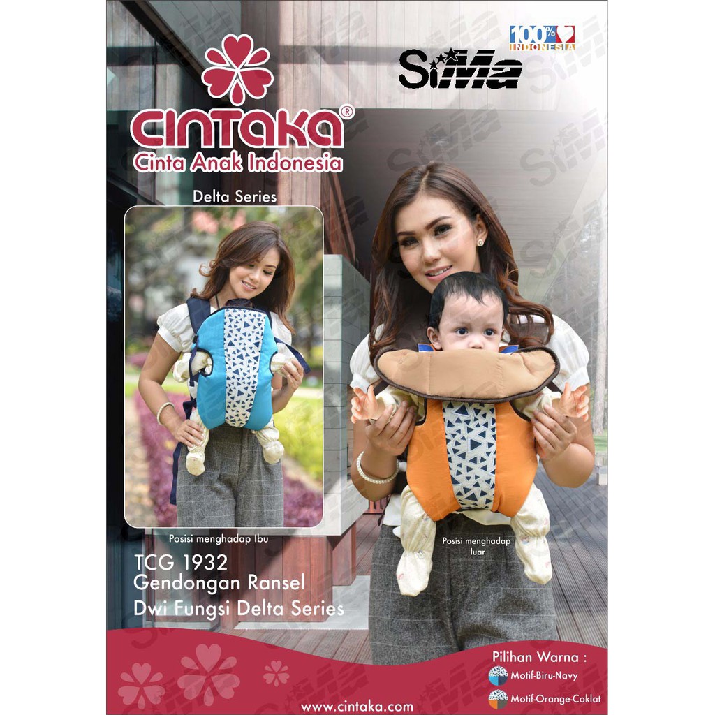 Cintaka Gendongan Bayi Ransel Dwifungsi Motif Delta Series TCG1932 TCG1932