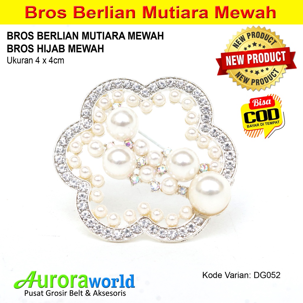 Auroraworld Bros Cantik Bros Mutiara Mewah Pearl Brooch