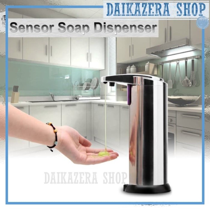 Dispenser Sabun Otomatis dengan Sensor - Stainless Steel