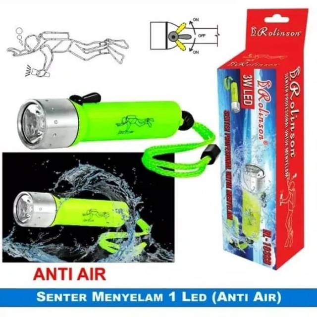 Senter Selam Diving Flash Light 3W LED RL-103SB ROLINSON