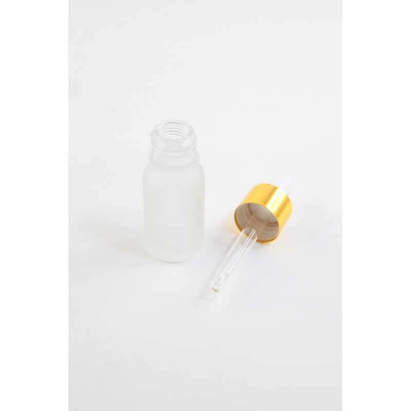 PROMO TEMPAT SERUM MURAH - BOTOL PIPET PUTIH DOF 10ML RING GOLD KARET PUTIH / RING HITAM KARET HITAM