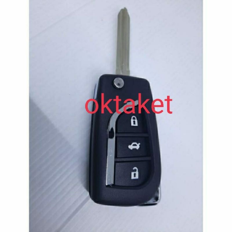 casing kunci model lipat 3 tombol khusus buat Toyota all new innova 2016