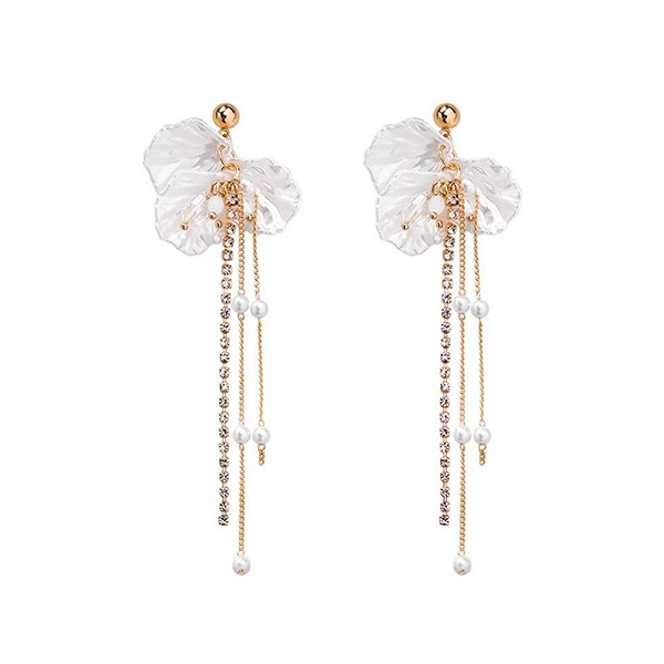 COD AITD Anting Tusuk Gantung Desain Kelopak Bunga Hias COD AITD Anting Tusuk Gantung Desain Kelopak Bunga Hias