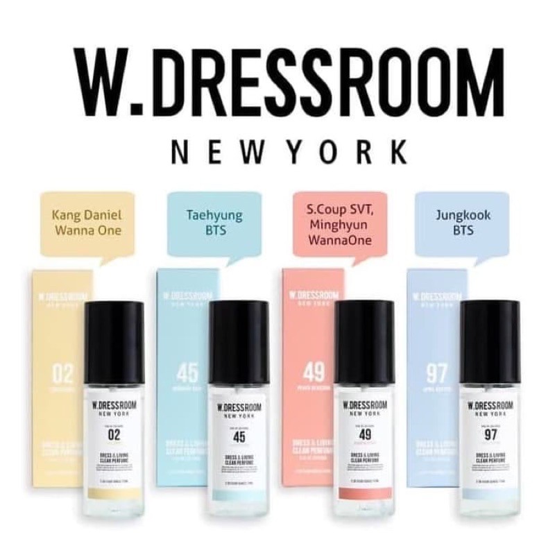 W.DRESSROOM Dress & Living Clear Parfume 70ml parfum idol korea original jungkook taehyung bts