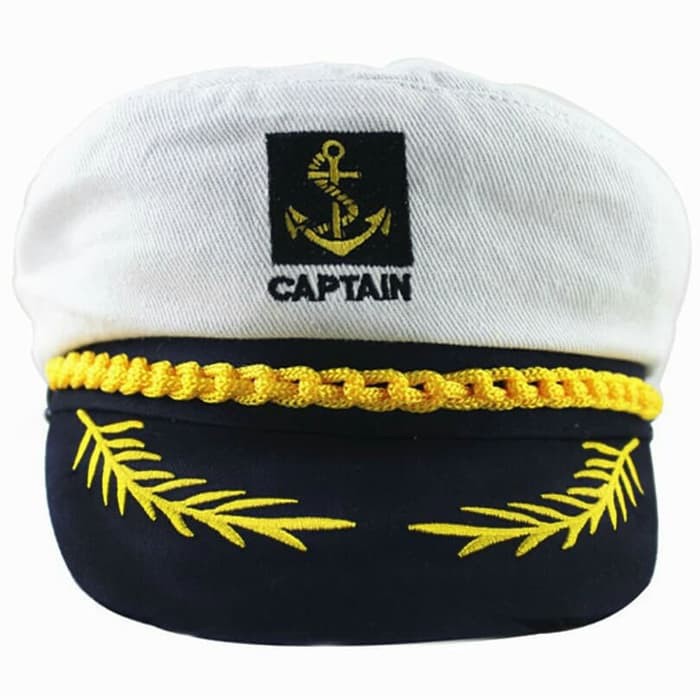 READY...,,,Topi Captain Pelaut Warna Putih Untuk Pria/Wanita