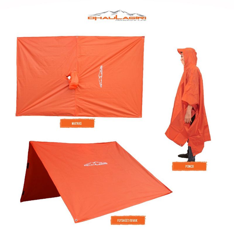 Dhaulagiri Ponco 3in1 Jas hujan Outdoor - Flysheet Multifungsi