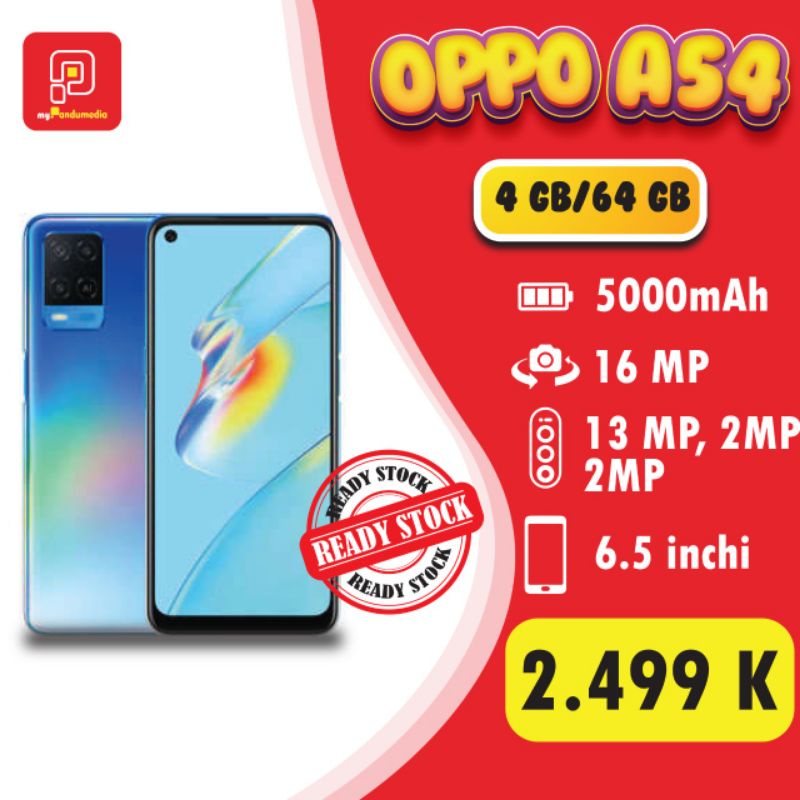 OPPO A54 RAM 4GB ROM 64GB GARANSI RESMI