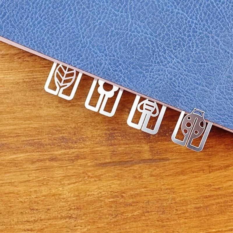 

4Pcs / Set Pembatas Buku Mini Bahan Metal