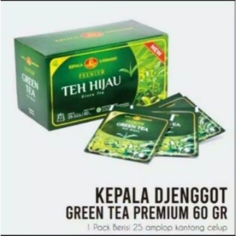 

TEH CELUP KEPALA DJENGGOT | TEH HIJAU green tea 60gr isi 25 pcs | TEH GOPEK SLAWI | Teh Dandang