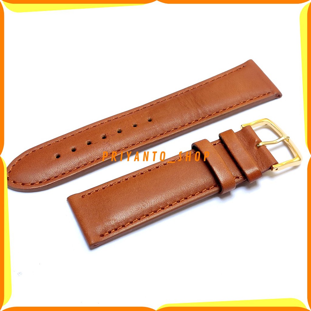 Tali Kulit Jam Tangan Asli 22mm Strap Watch Bend 22mm Tipis G22mm