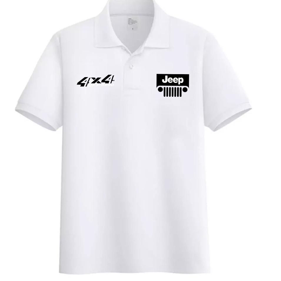 [KODE 1437] Kaos Kerah Polo Distro Logo Jeep > Kaos Polo Logo Sablon Digital Premium