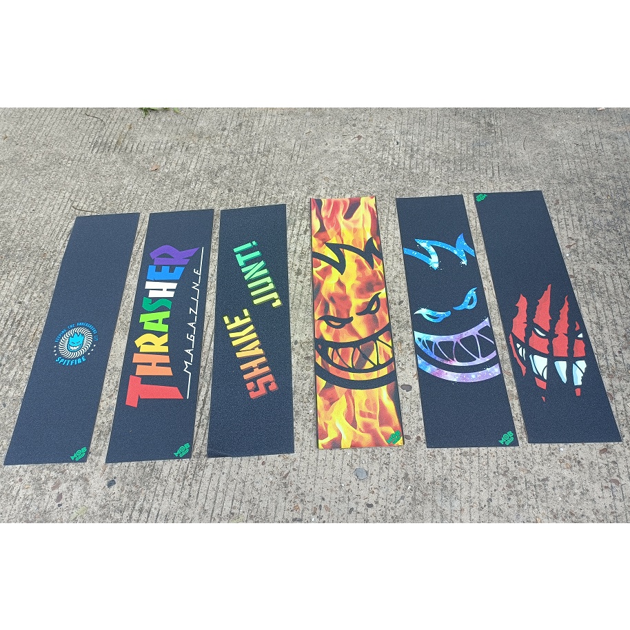 Mob SHAKTJUNT THRASHER 1pc Amplas GRIPTAPE SKATEBOARD PRO ORIGINAL Ukuran 33x9