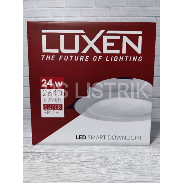 LUXEN LAMPU LED PANEL SMART DOWNLIGHT BULAT TANAM 24W 24 WATT INBOW