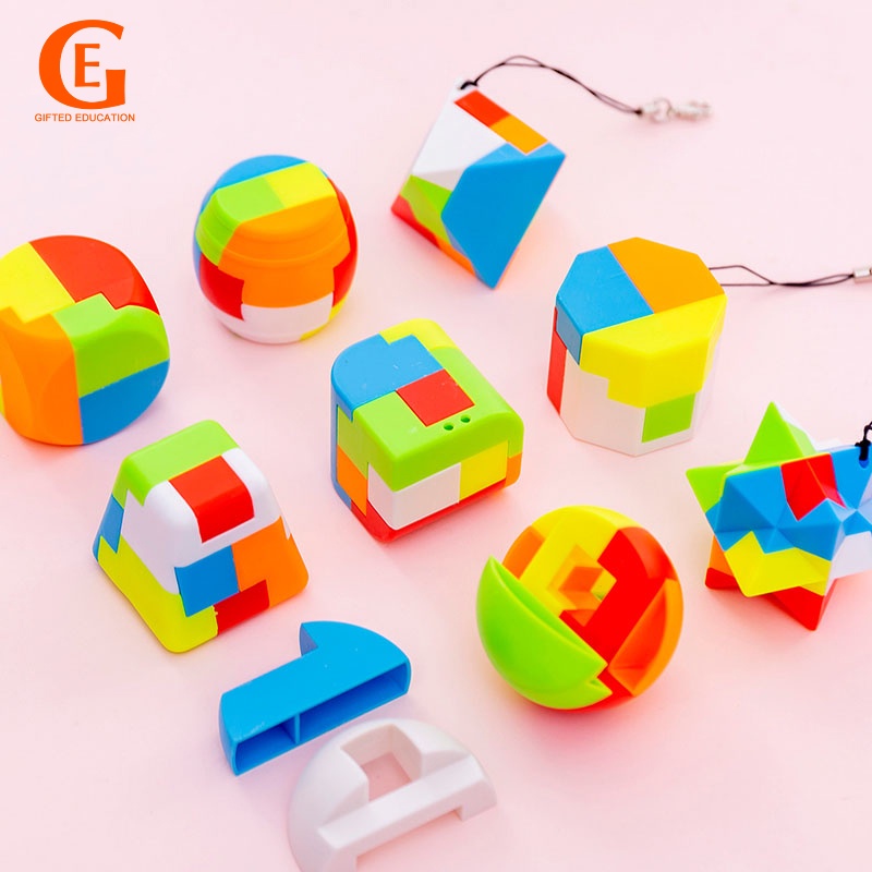 Kong Ming Luban Lock Mainan Puzzle Bola 3D Untuk Edukasi Anak